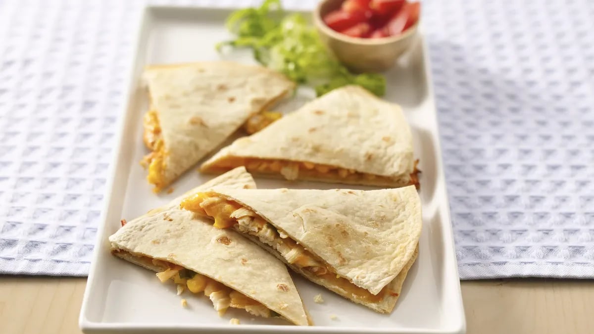 Chicken and Corn Quesadillas