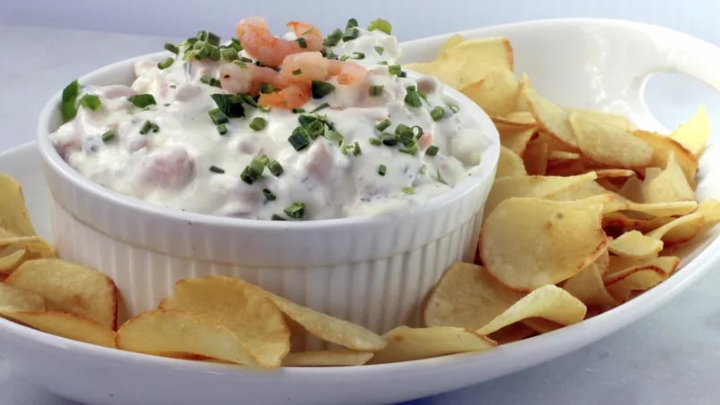 Yucca Chips with Shrimp Dip