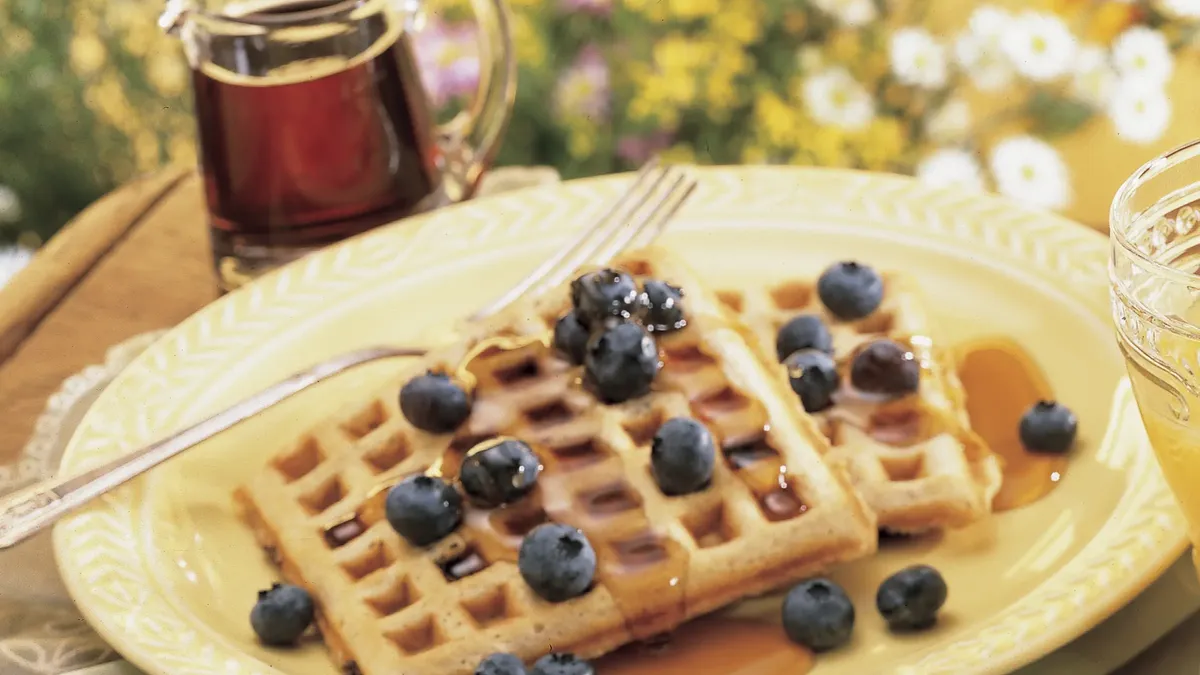 Blueberry-Whole Grain Waffles