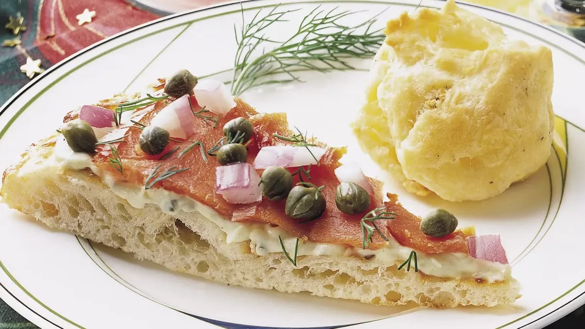 Smoked Salmon and Caper Pizza