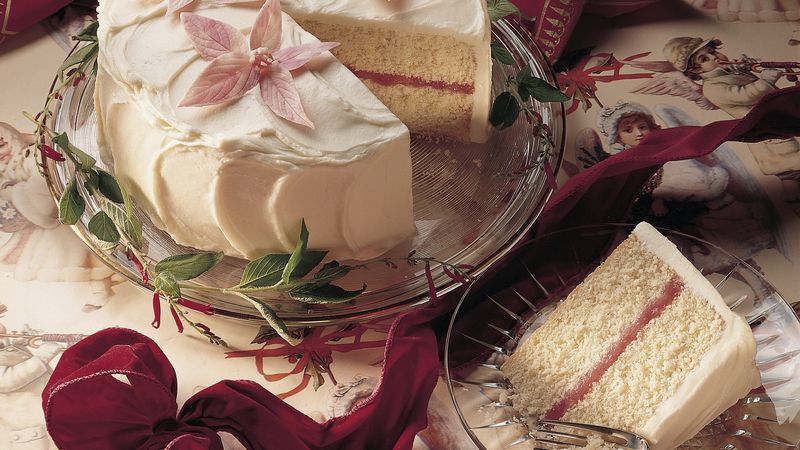Raspberry-White Chocolate Cream Cake