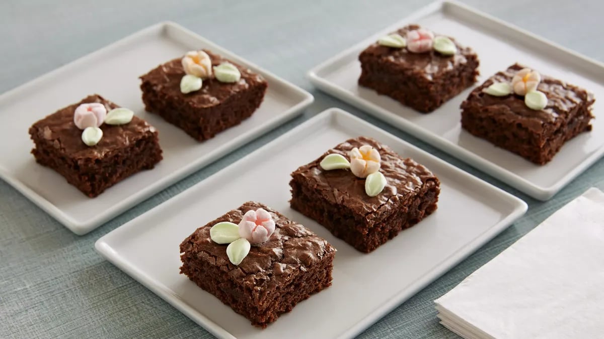 Spring Flower Brownies