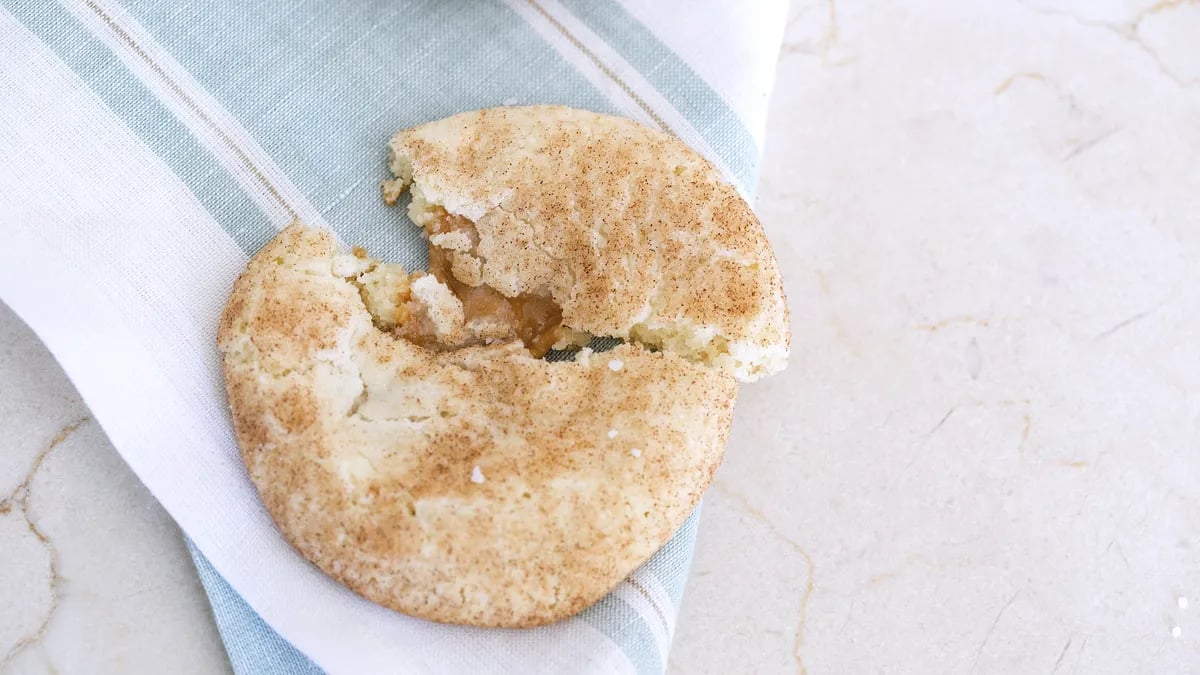 Caramel Stuffed Snickerdoodles