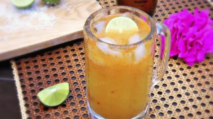 Mango and Chamoy Micheladas