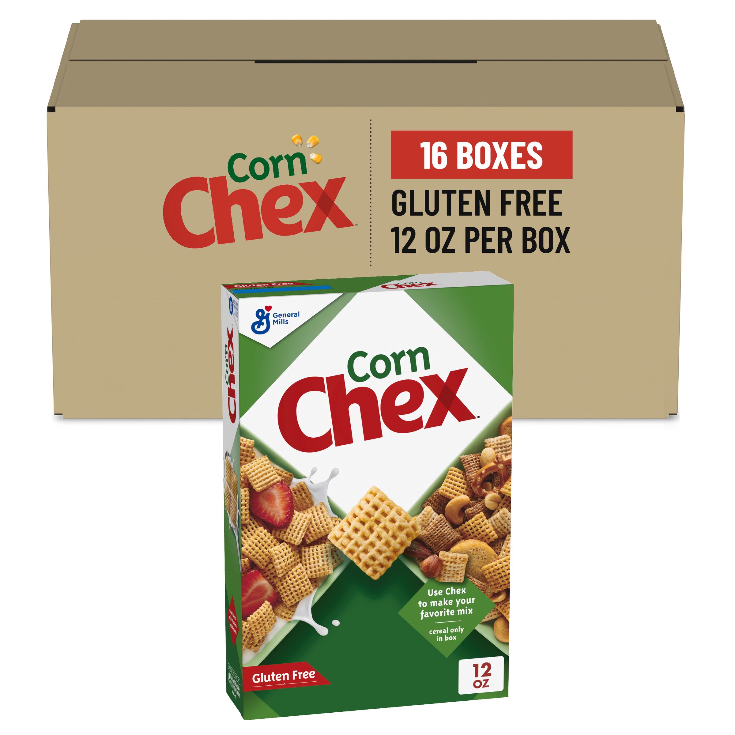  Case Optimized Hero Corn Chex Cereal Box 16/12 OZ