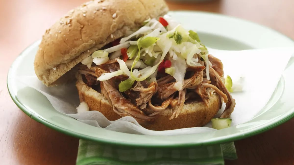 Slow-Cooker Carolina Pulled-Pork Sandwiches