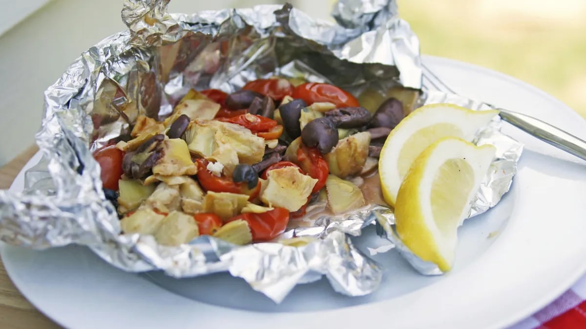 Grilled Mediterranean Tilapia Foil Packs