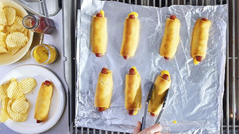 Grilled Cheesy Corn Dogs