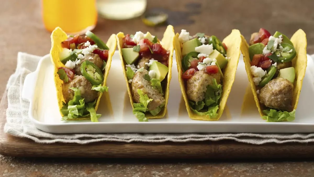 Turkey Meatball Tacos