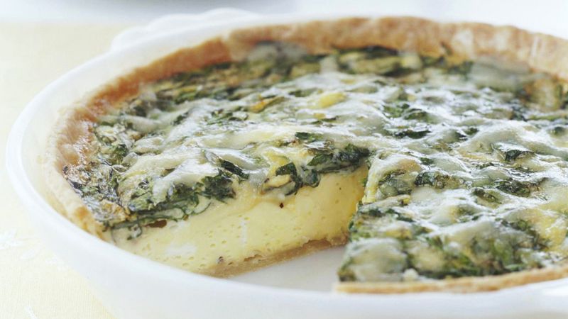 Skinny Spinach and Cheese Quiche