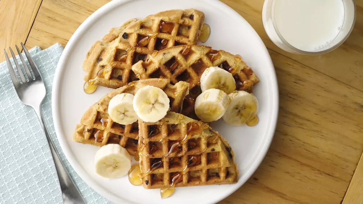 Chocolate Chip-Peanut Butter Waffles