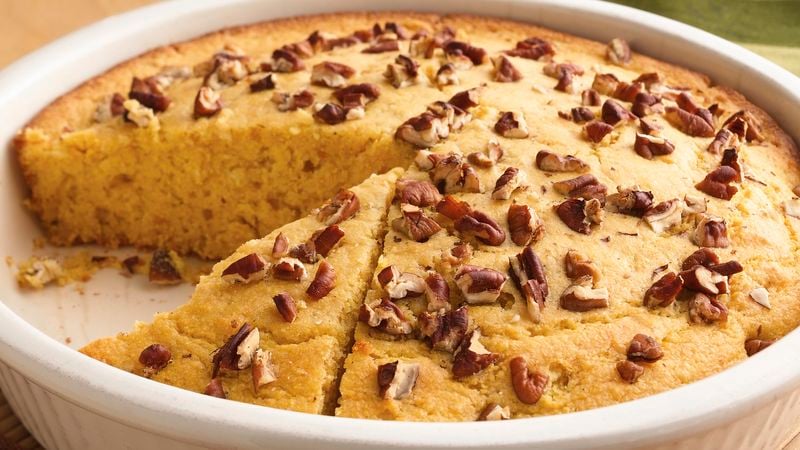 Pecan-Topped Cornbread with Honey Butter