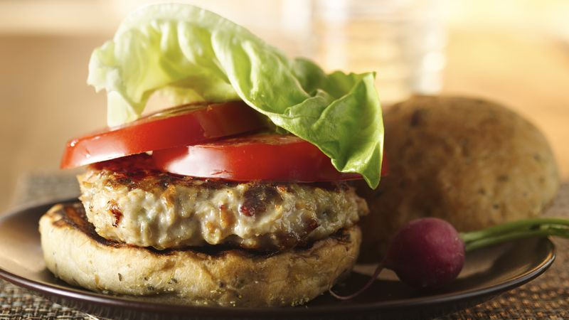 Blue Cheese and Bacon Chicken Burgers