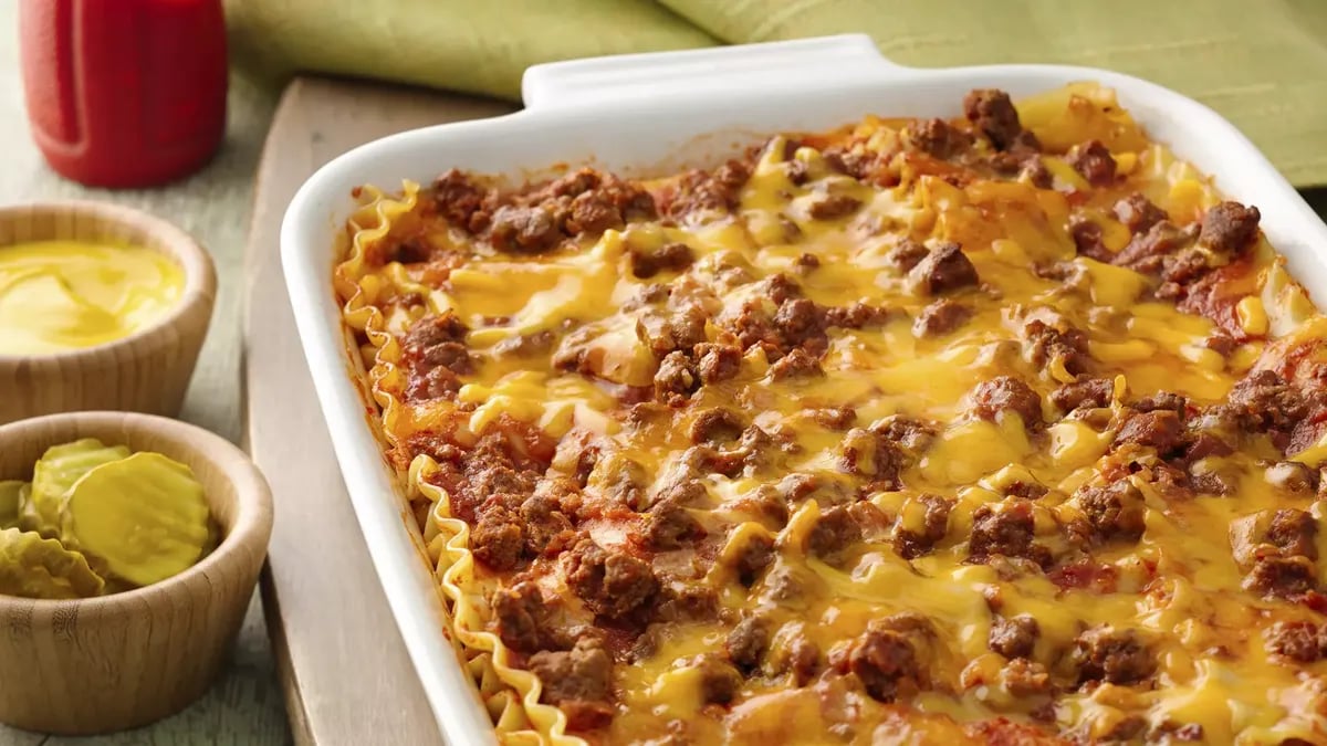 Make-Ahead Cheeseburger Lasagna