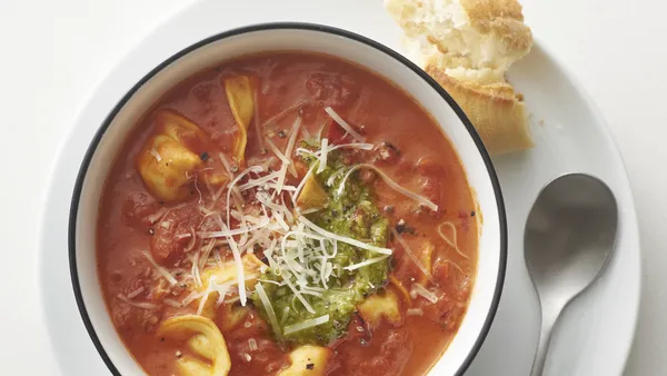 Slow-Cooker Creamy Tomato and Tortellini Soup