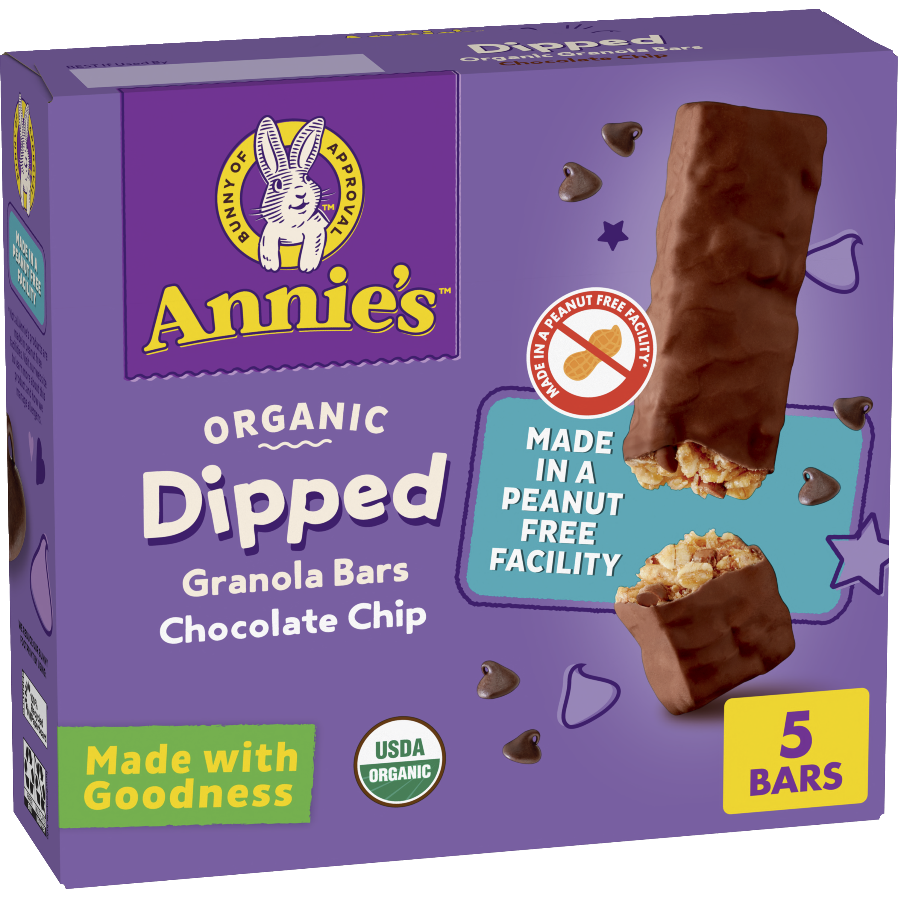 annie's chocolate dipped granola bars