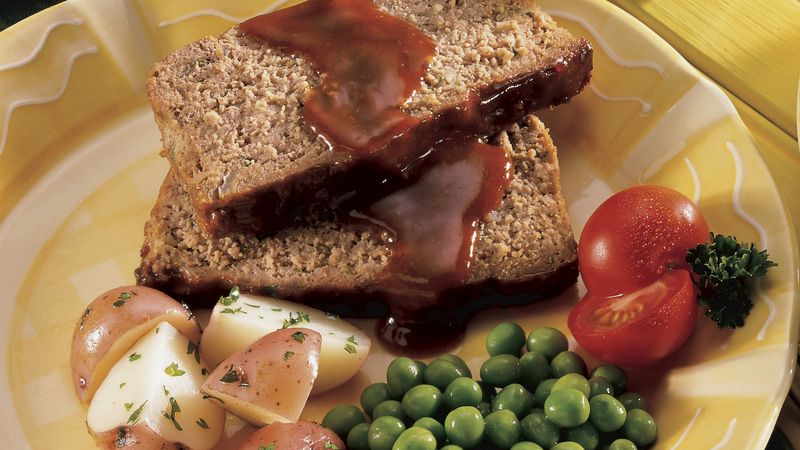Meatloaf with Mustard-Barbecue Topping