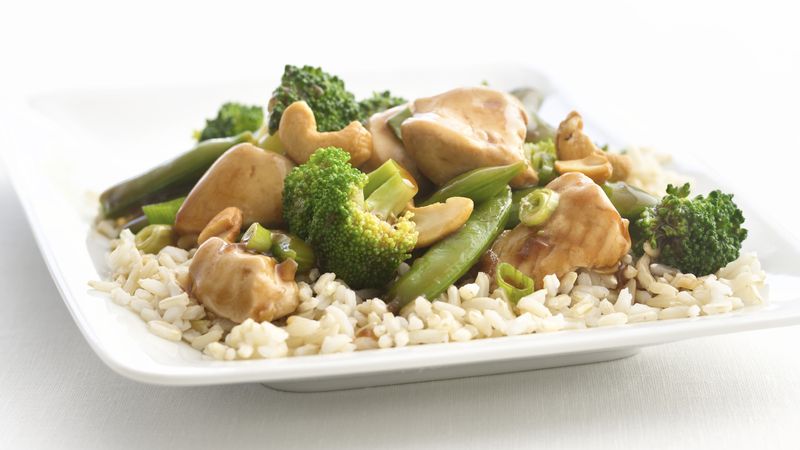Skinny Cashew Chicken and Broccoli