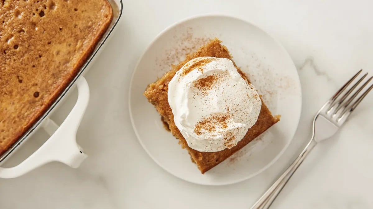 Gingerbread Poke Cake