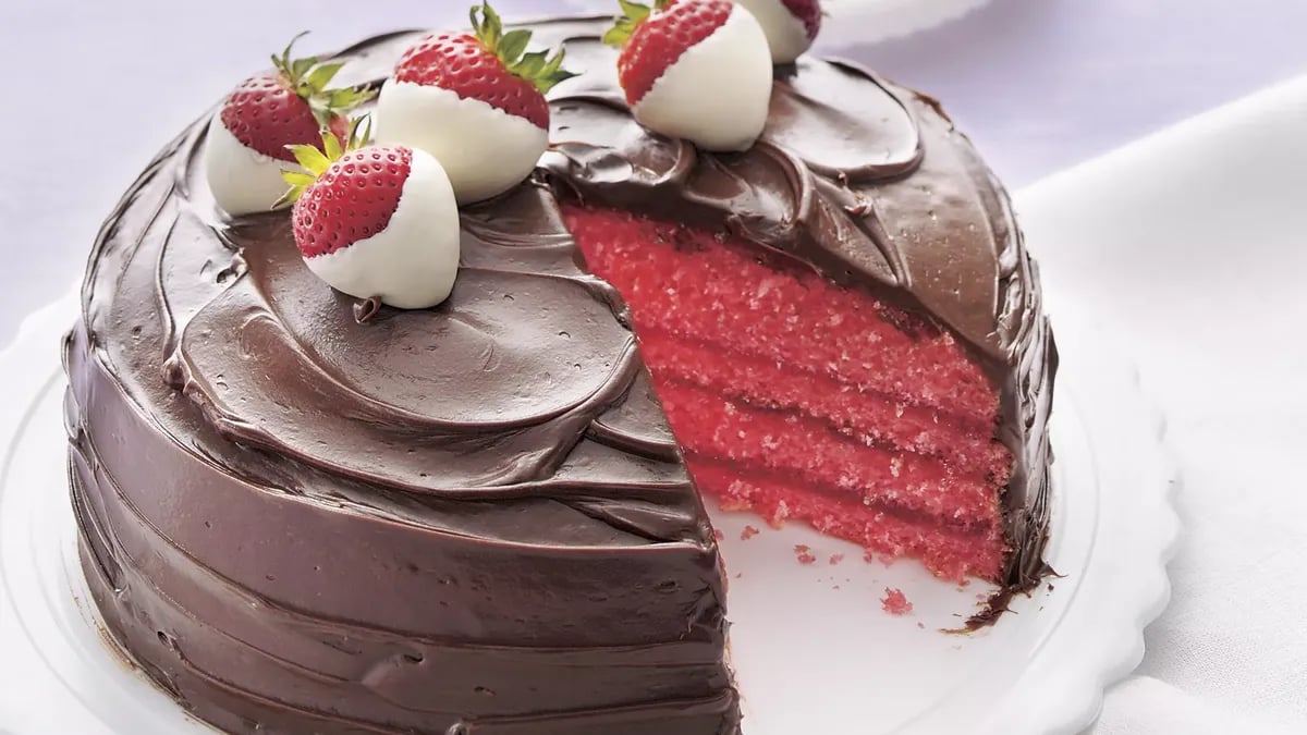 Chocolate-Covered Strawberry Cake