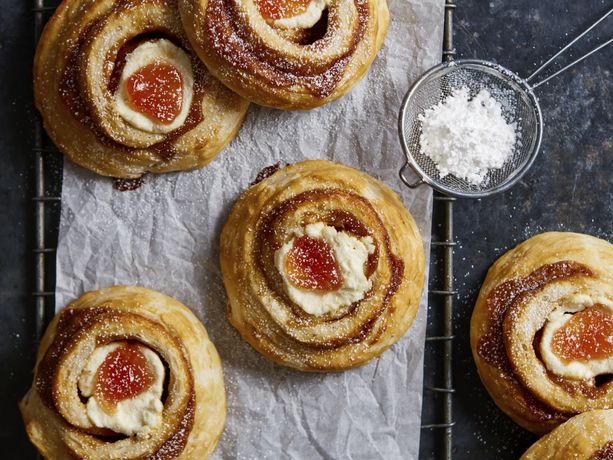 Caramel Twirl Guava and Cream Cheese Danish