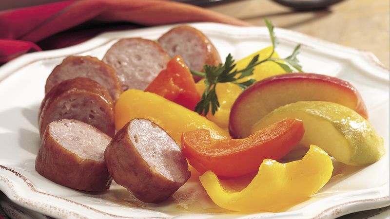 Roasted Sausage, Apples and Peppers