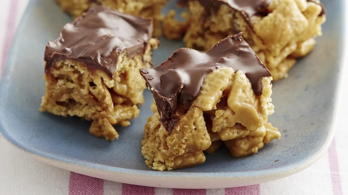 Gluten-Free Crispy Chocolate Peanut Butter Bars