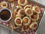 General Mills Foodservice | All-American Pigs in a Blanket with Blueberry BBQ Dipping Sauce