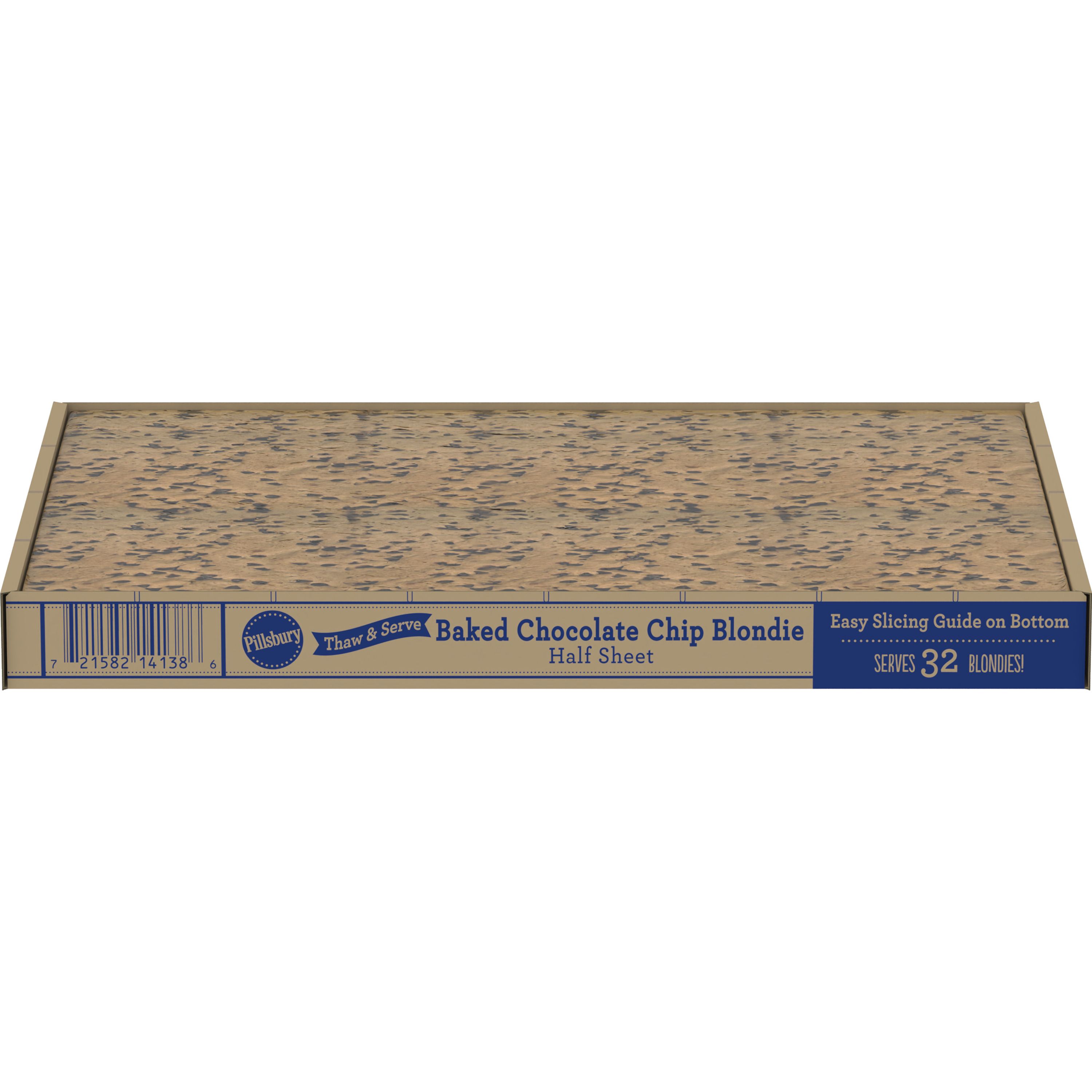 Front - 3D Pillsbury Frozen Baked Blondie Tray Chocolate Chip Half Sheet 3/66.67 OZ
