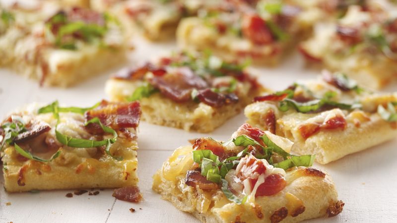 Caramelized Onion and Peppered Bacon Flatbread