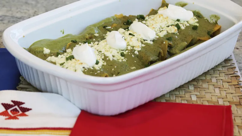 Cilantro Avocado Enchiladas
