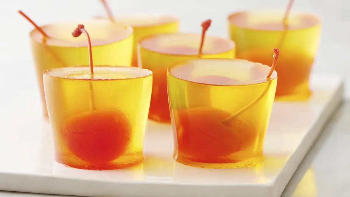 Pineapple Upside-Down Jello Shots