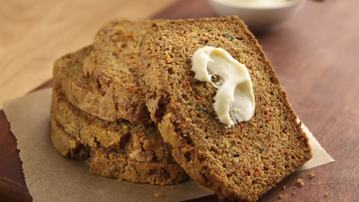 Zucchini-Carrot Bread with Creamy Honey Spread