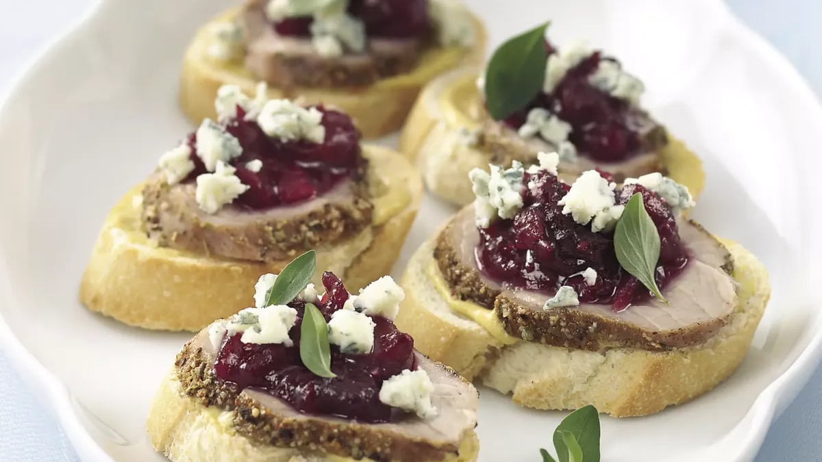 Spiced Pork Tenderloin Crostini