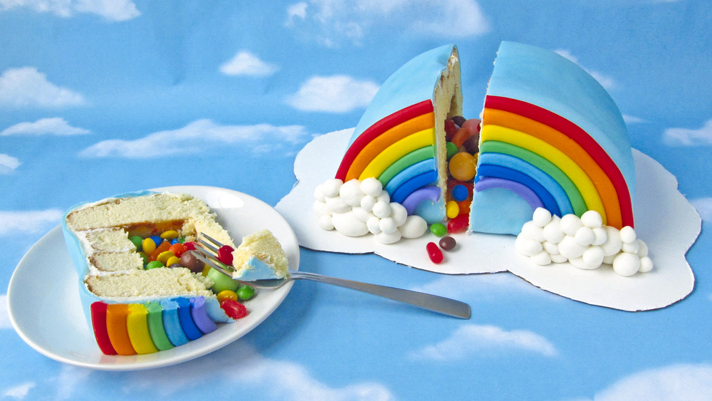 Micky Mouse Fun House Cake - How To Make A Rainbow Piñata Cake. - Tasteful  Cakes By Christina Georgiou