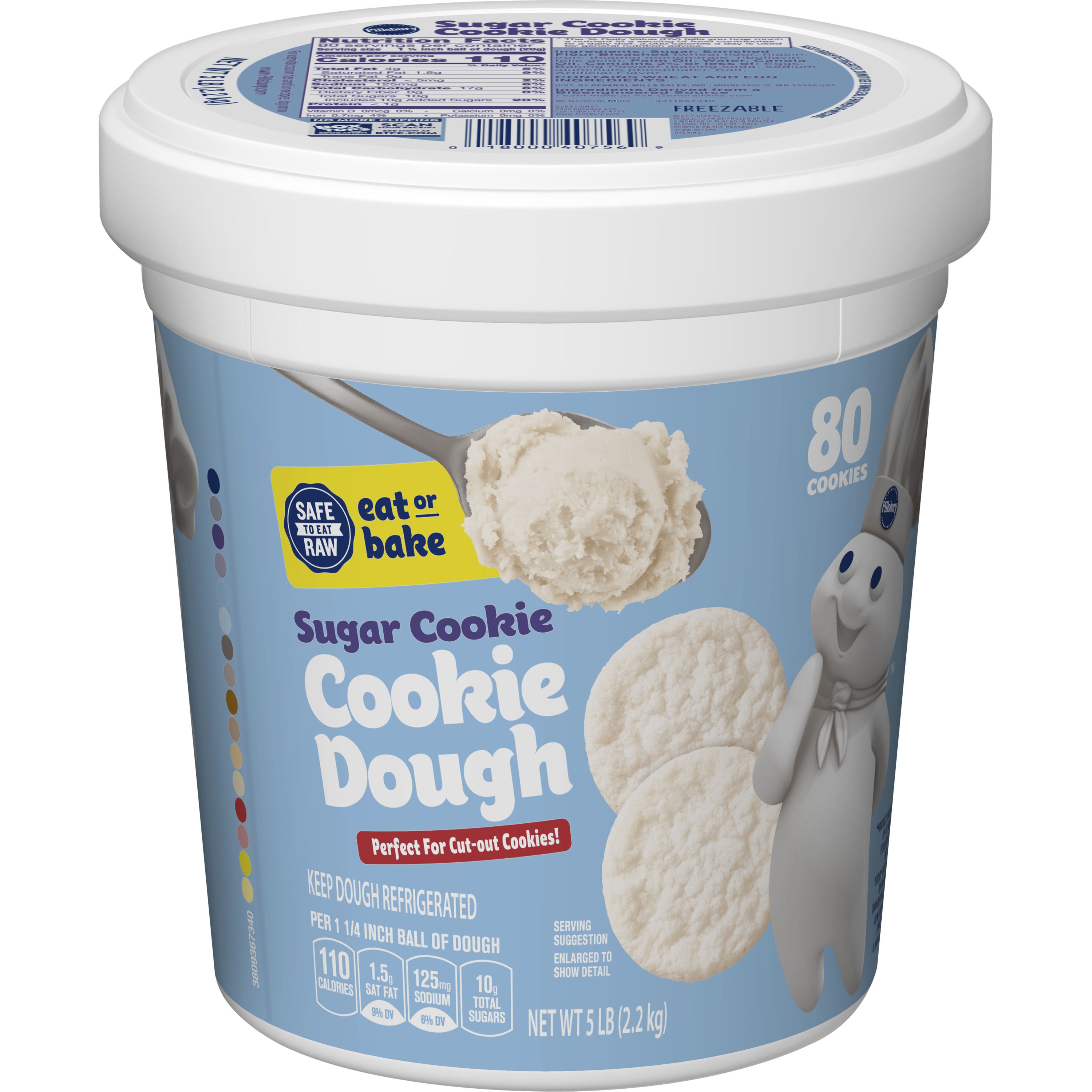 Pillsbury™ Sugar Cookie Dough Tub 80ct - Front