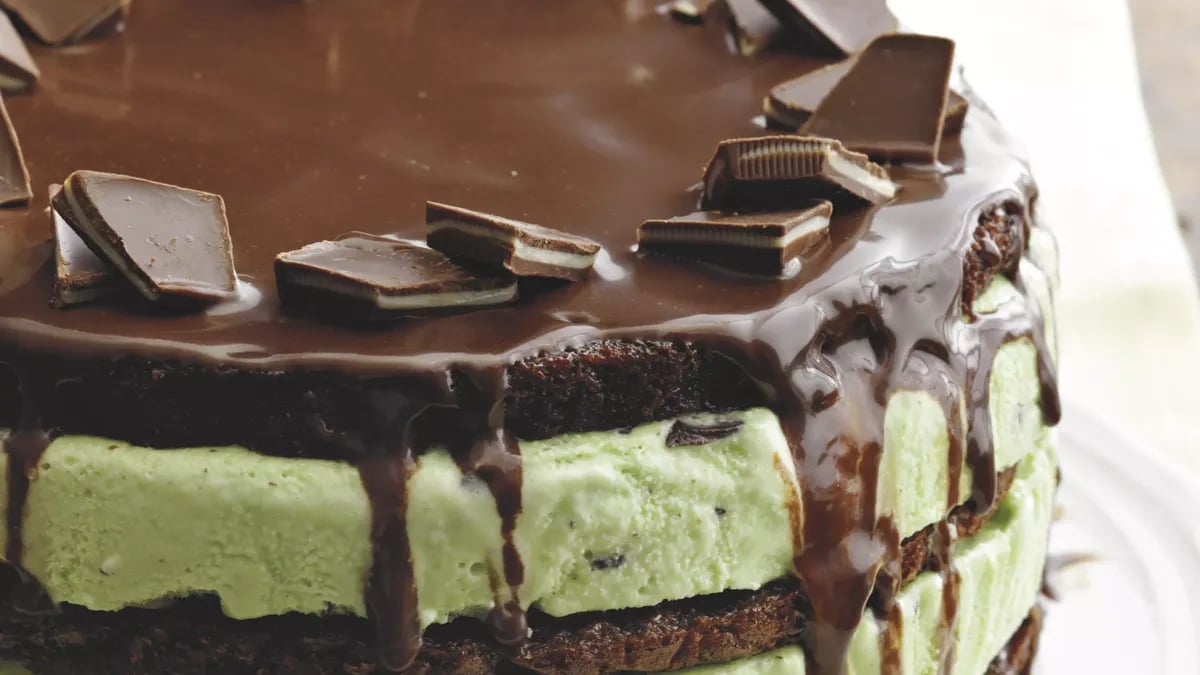 Fudge Mint Ice Cream Torte