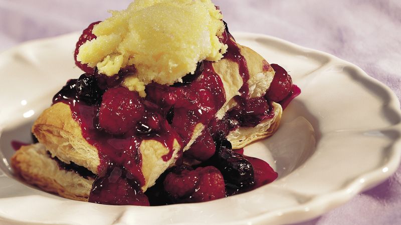 Raspberry-Blueberry Shortcakes
