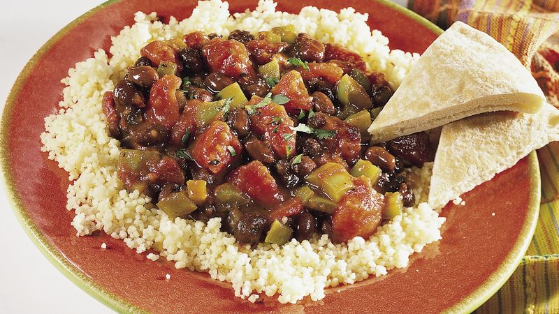 Spicy Black Beans with Couscous