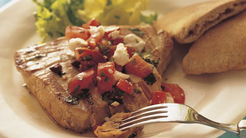 Grilled Mediterranean Tuna Steaks