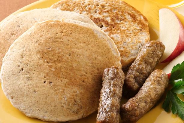 Sausage with Apple-Topped Pancakes Recipe 