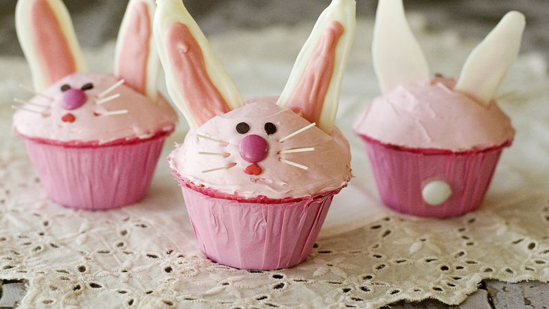 Strawberry Bunny Cupcakes