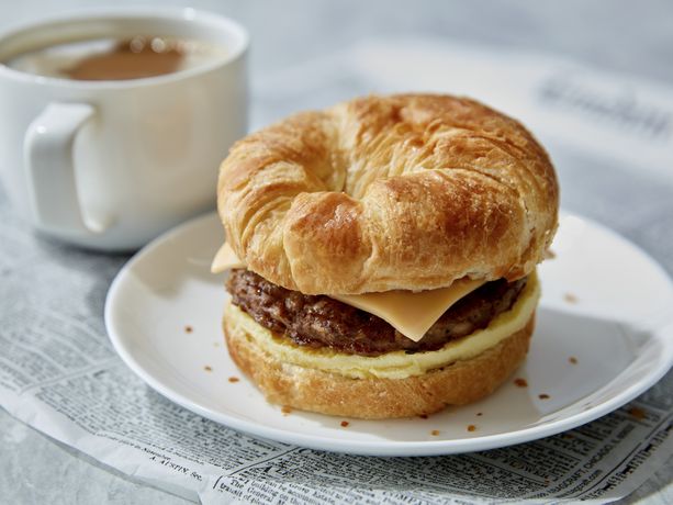 Sausage, Egg and Cheese Croissant Sandwich