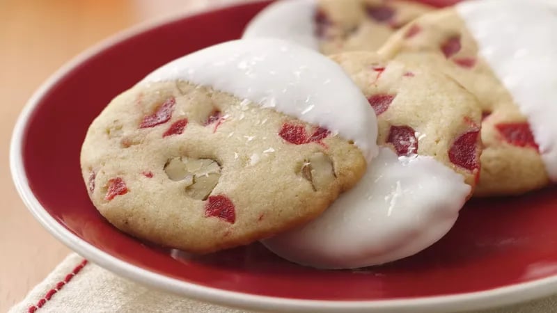 White Chocolate-Dipped Cherry Thins