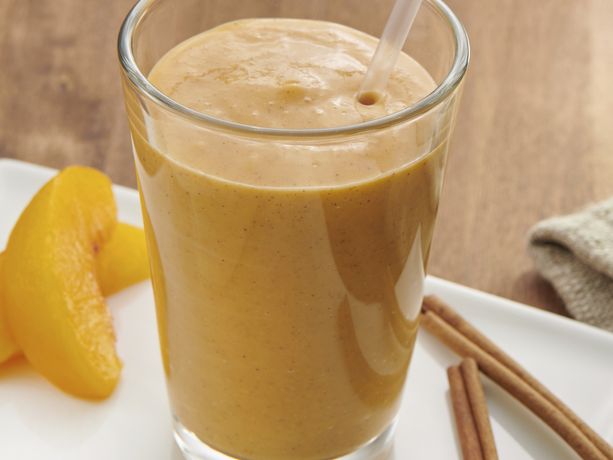 Peach Pumpkin Cinnamon Smoothies