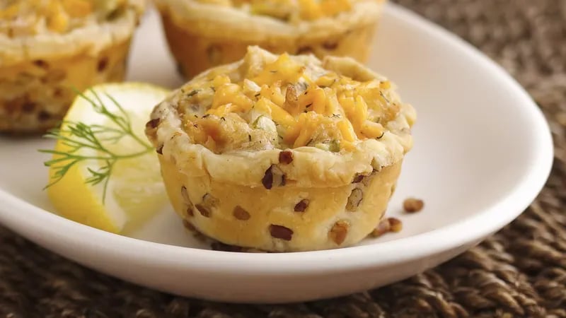 Salmon Pecan-Crusted Tartlets