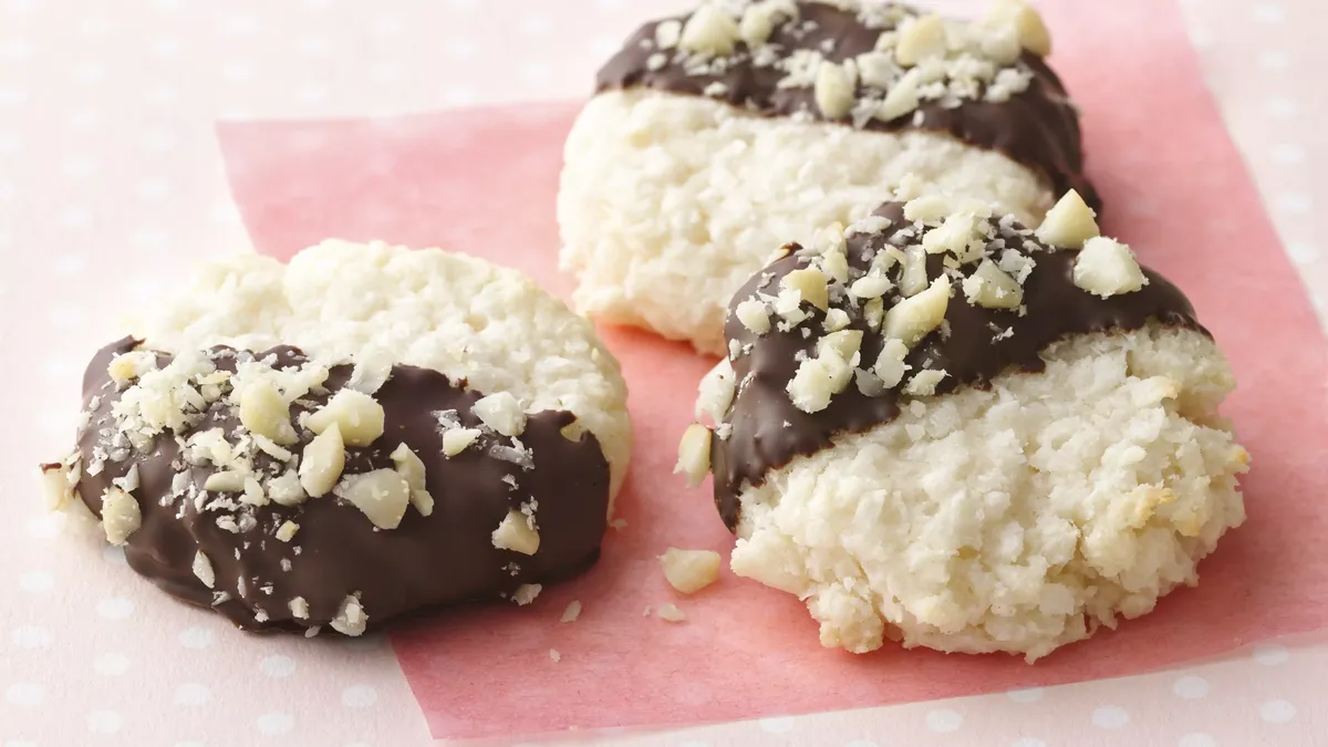 Black-and-White Coconut Macaroons