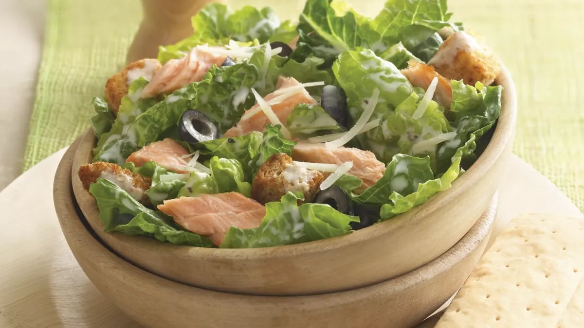 Grilled Salmon Caesar Salad