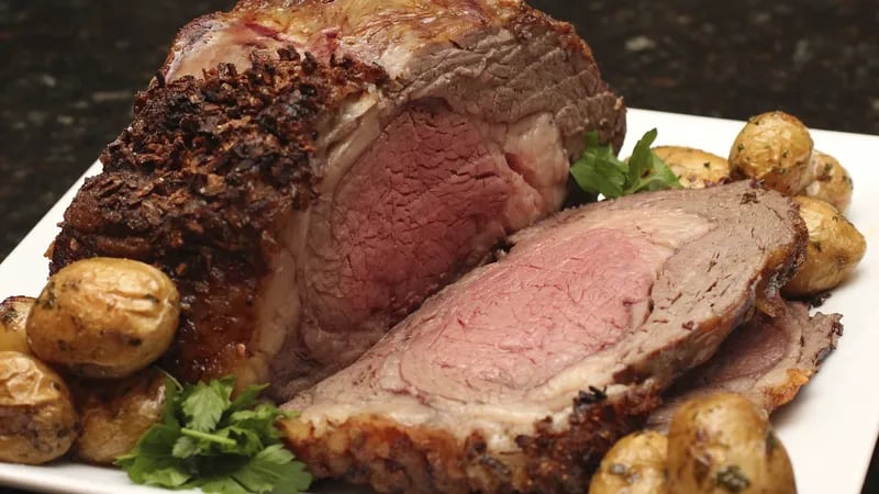 Onion-Crusted Beef Prime Rib Roast