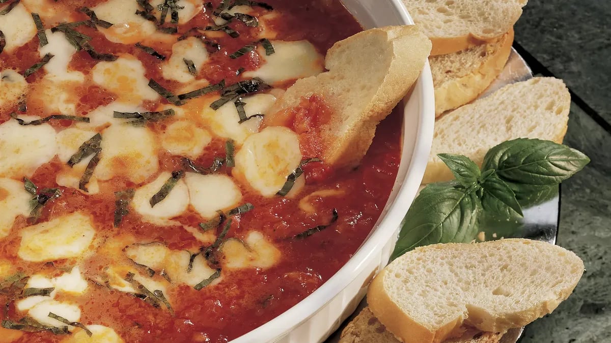 Mozzarella and Basil with Marinara Sauce